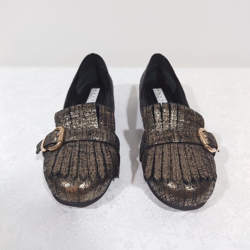 Bruglia Italy Metallic Tassel Loafers EU 40 / 9.5